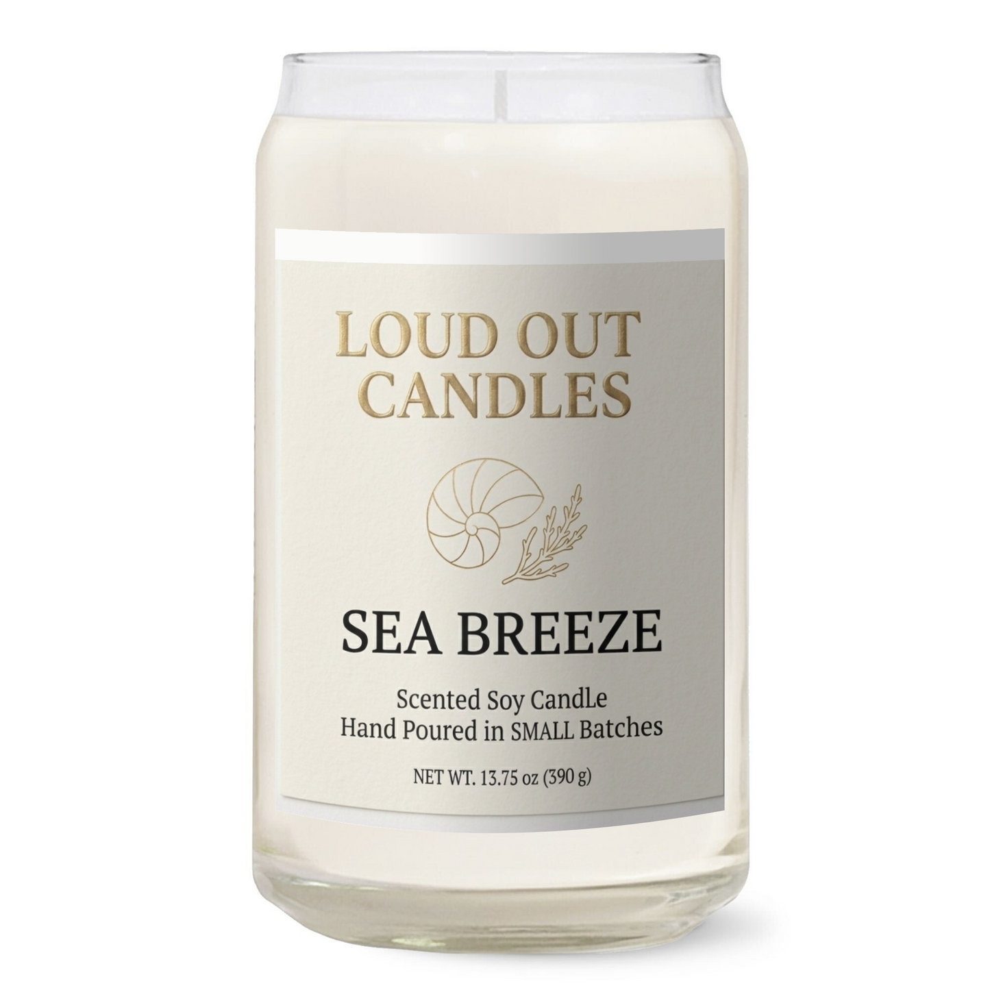 Sea Breeze Hand-Poured Soy Candle