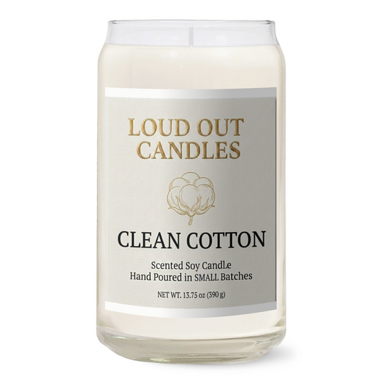 Clean Cotton Soy Candle – 13.75oz Hand-Poured Jar