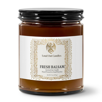 Fresh Balsam 9oz Amber Jar Soy Candle
